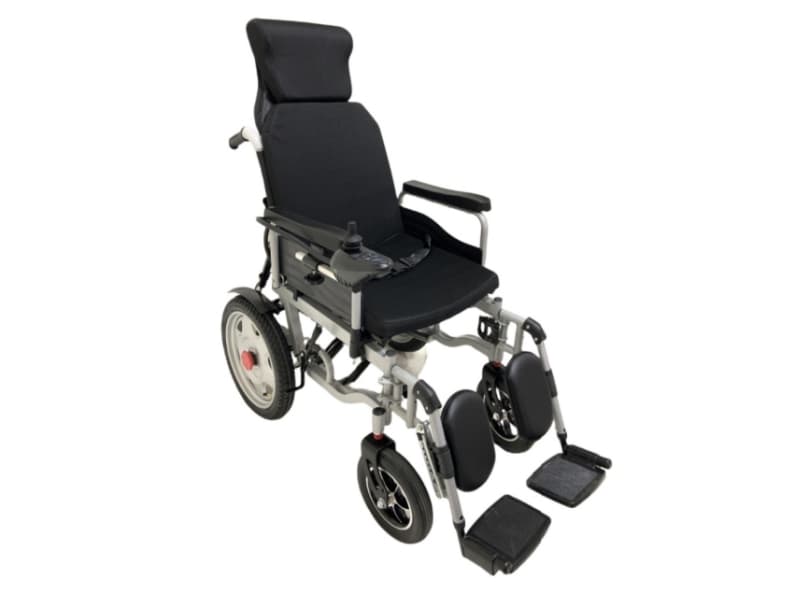 Electric Wheelchair Powered Wheelchair with Reclining Backrest Elevating Footrest AGEC010