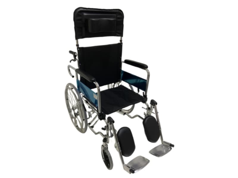 Reclining Wheelchair with Elevating Legrest and Flip-Up Armrest AGSTG001