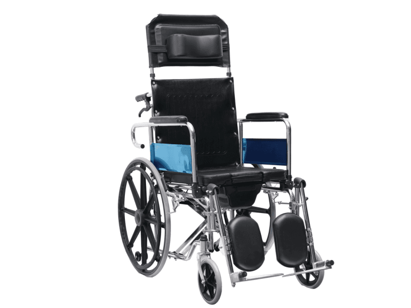 Reclining Wheelchair with Elevating Legrest and Flip-Up Armrest AGSTGC001