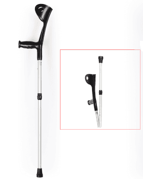 Skid Resistance Adjustable Aluminum Alloy Walking Stick AGST007