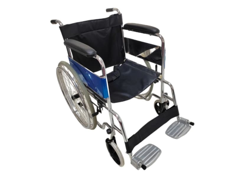 Steel Wheelchair with Aluminum Footrest AGSW001