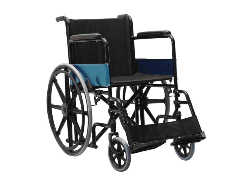 Steel Wheelchair with Rotatable Footrest AGSW007